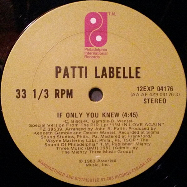 12” Patti LaBelle If Only You Knew 12EXP04176 Philadelphia Interna /00250