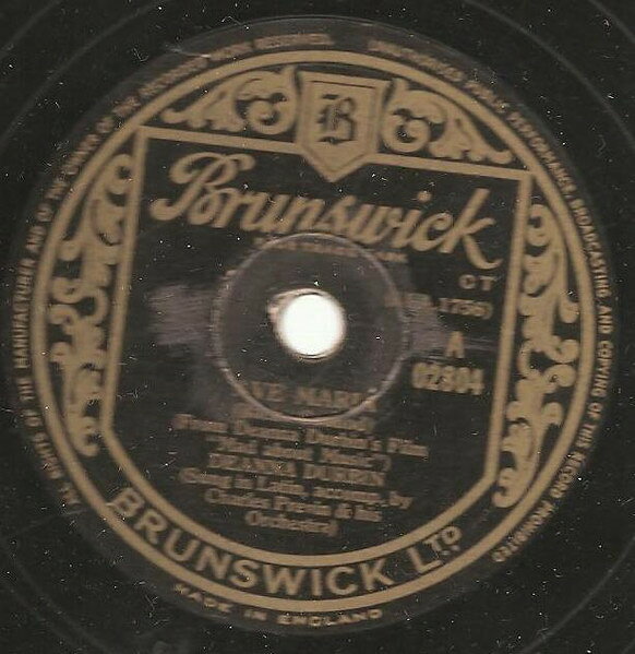 78RPM/SP Deanna Durbin, Charles Previn Ave Maria / Home Sweet Home 02804 BRUNSWICK /00500