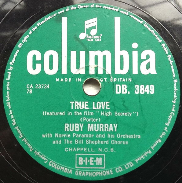 78RPM/SP Ruby Murray, Norrie Paramor &amp; True Love / Knock On Any Door DB3849 COLUMBIA /00500