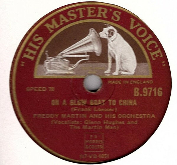 78RPM/SP Freddy Martin &amp; His Orchestra On A Slow Boat To China / Czardas B9716 HIS MASTERS VOICE /00500