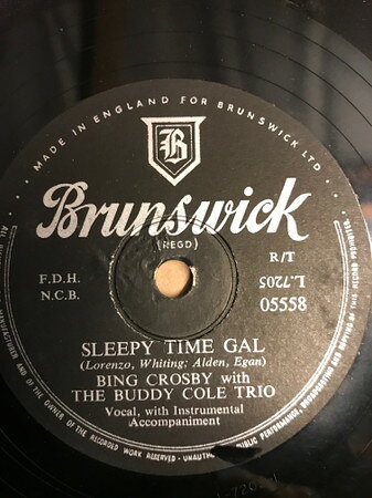 【中古】78RPM/SP Bing Crosby, Buddy Cole Trio Sleepy Time Gal / No Other Love 05558 BRUNSWICK /00500