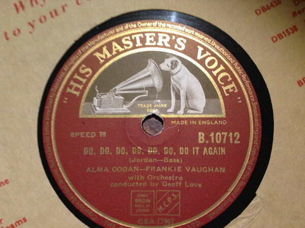 78RPM/SP Alma Cogan, Frankie Vaughan Do, Do, Do, Do, Do, Do, Do It Again / Jilted B10712 HIS MASTERS VOICE /00500