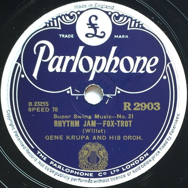 【中古】78RPM/SP Gene Krupa & His Orch Rhythm Jam / Wire Brush Stomp R290...