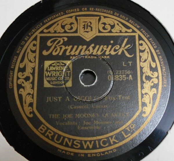 Artist Name: O - 【中古】78RPM/SP Joe Mooney Quartet Just A Gigolo / Meet Me At No Special Place 03835 BRUNSWICK /00500