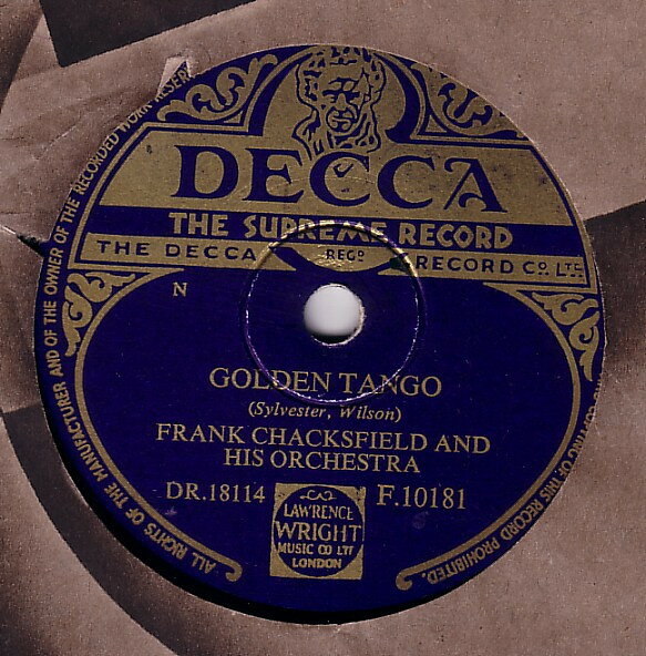 78RPM/SP Frank Chackfield &amp; His Orchest Dancing Princess / Golden Tango F10181 DECCA /00500