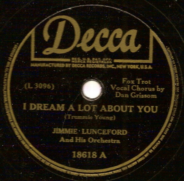 78RPM/SP Jimmie Lunceford &amp; His Orchest I Dream A Lot About You / Jeep Rhythm 18618 DECCA /00500