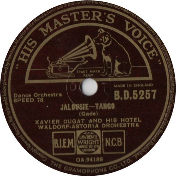 78RPM/SP Henry King &amp; His Pierre Hotel Tu-sais - Tango / Jalousie - Tango BD5257 HIS MASTERS VOICE /00500