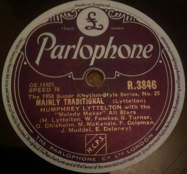 78RPM/SP Humphrey Lyttelton, The Melody Mainly Traditional / Oh Dad R3846 PARLOPHONE /00500
