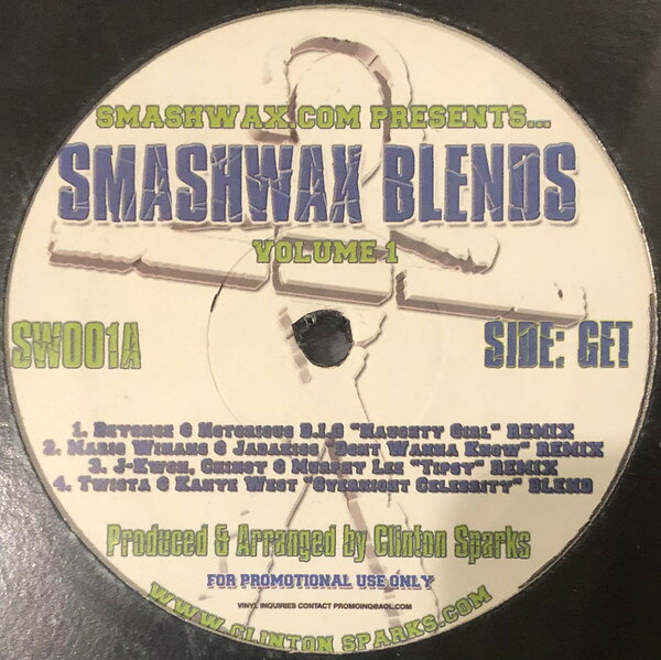 12” Clinton Sparks Smashwax Blends Volume 1 SW001 Smashwax /00250