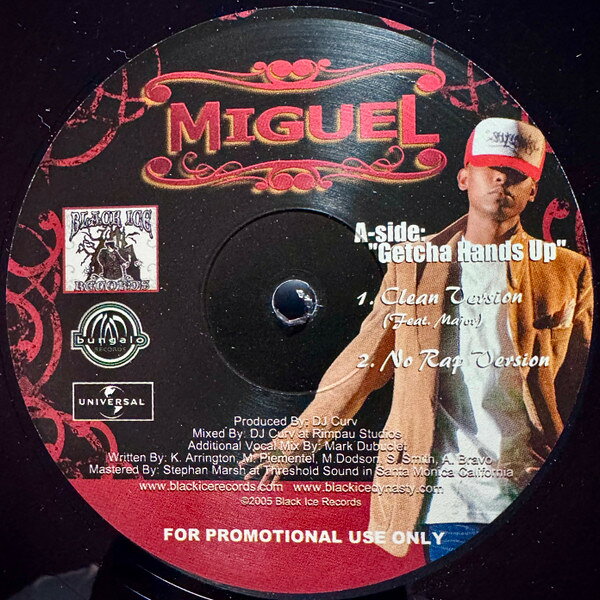 12” Miguel Getcha Hands Up S58424 BLACK ICE /00250