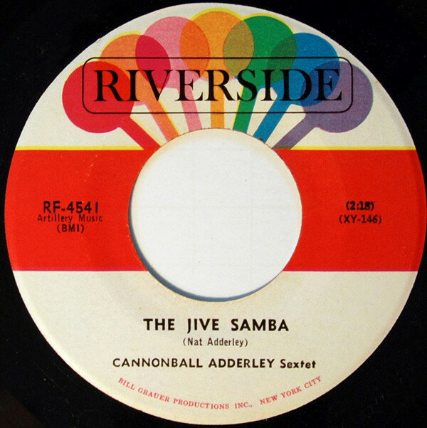 Artist Name: L - 【中古】7” Cannonball Adderley Sextet The Jive Samba / Lillie RF4541 Riverside Records /00080