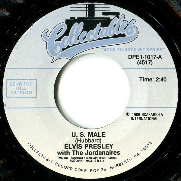 7” Elvis Presley U. S. Male / Until Its Time For You To Go DPE11017 COLLECTABLES /00080