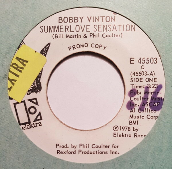 7” Bobby Vinton Summerlove, Sensation E45503 Elektra /00080