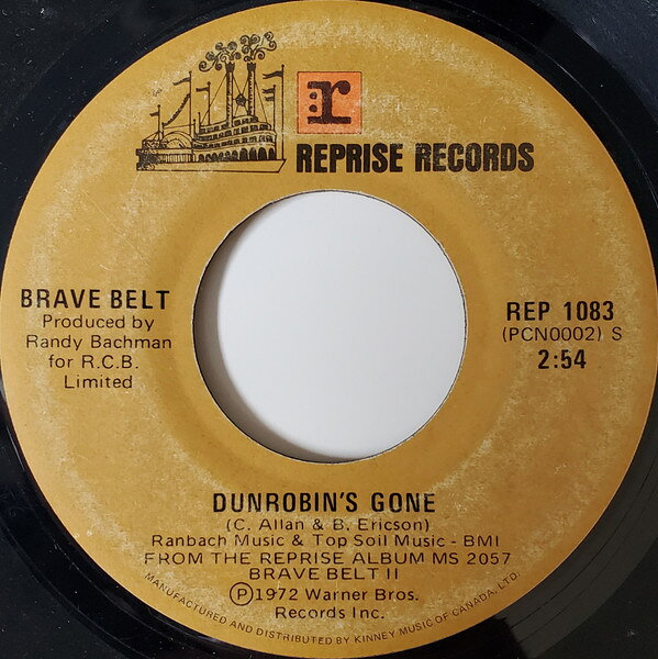7” Brave Belt Dunrobins Gone REP1083 Reprise Records /00080