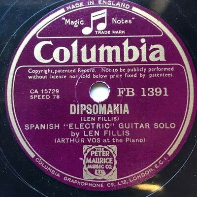 78RPM/SP Len Phillis Dipsomania / Mood Ruby FB1391 COLUMBIA /00500