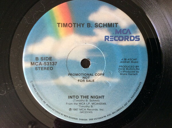 7” Timothy B. Schmit Boys Night Out MCA53137 MCA Records /00080