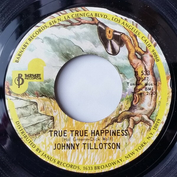 7” Johnny Tillotson True True Happiness B5338 Barnaby Records /00080