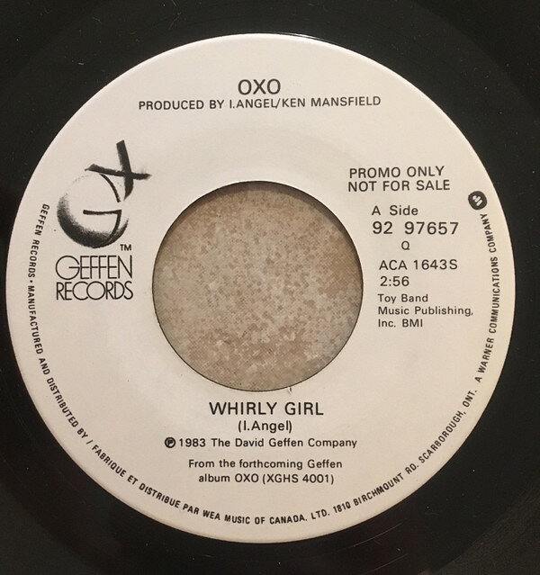 7” OXO Whirly Girl 9297657PROMO Geffen Records プロモ /00080