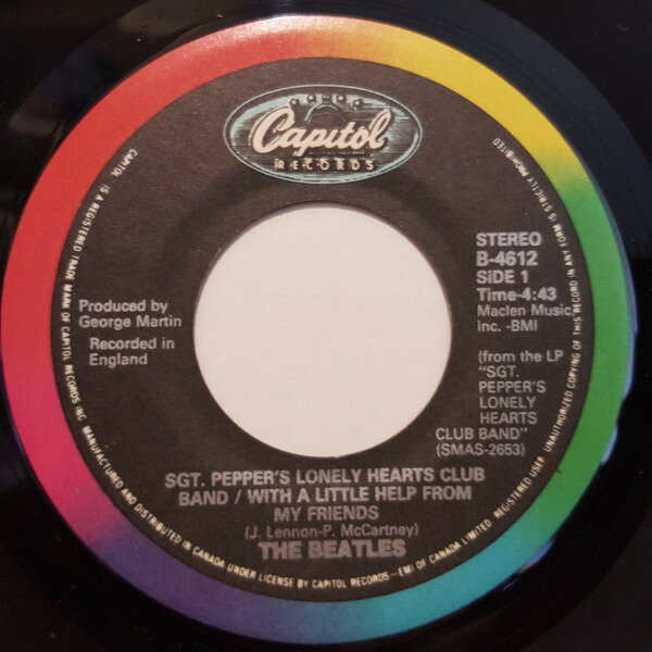 【中古】7” Beatles Sgt. Peppers Lonely Hearts Club Band/With A Little B4612 Capitol Records /00080