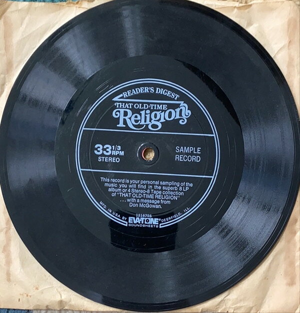 7” Various That Old-Time Religion 121875S Eva-Tone Soundsheets プロモ /00080