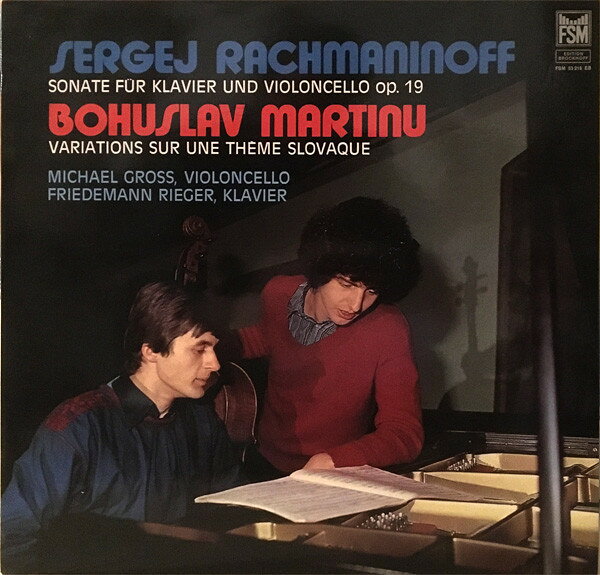 LP Sergei Rachmaninoff / Bohuslav Sonate Fur Klavier Und Violoncello Op.19 / Variatio FSM53218EB FSM /00260