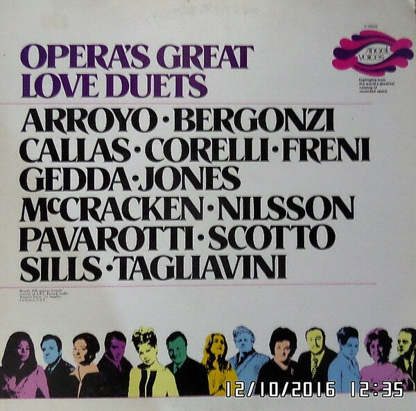 LP Gaetano Donizetti , Giuseppe V Operas Great Love Duets S136935 Angel Records /00260