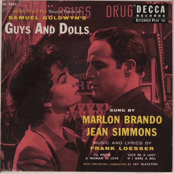 【中古】7” Marlon Brando & Jean Simmons ( Samuel Goldwyns Guys And Dolls ED2332 Decca /00080