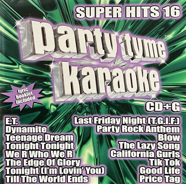 CD Unknown Artist Party Tyme Karaoke - Super Hits 16 SYB1108 Sybersound 未開封 /00110