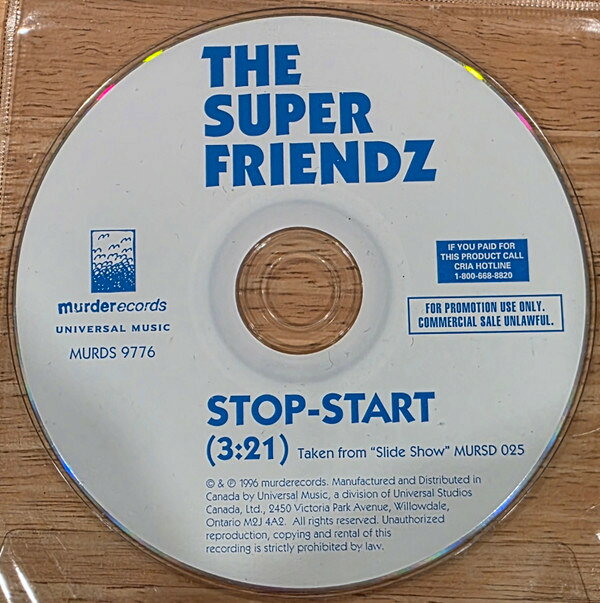 CD Super Friendz Stop-start MURDS9776 Murderecords プロモ /00110
