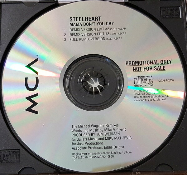 CD Steelheart Mama Dont You Cry MCA5P2432PROMO MCA プロモ /00110