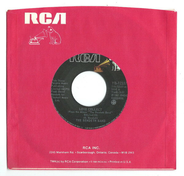 7” David Bendeth Love Collect / Goldmine YB12337 RCA /00080