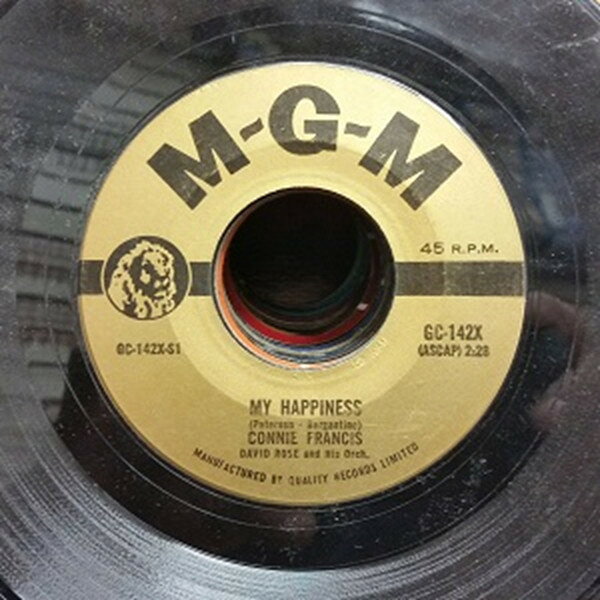 ・アーティスト Connie Francis ・タイトル My Happiness / Lipstick On Your Collar ・レーベル・型番 MGM Records GC142X ・フォーマット 7インチレコード ・コンディション(盤) 良い (VG+) ・コンディション(ジャケット) カバーなし ・コンディション(帯) オビなし ・特記事項 【盤汚れ】【盤に薄い跡】【盤に小さいキズ】 サンプル画像です。実際の商品の画像ではありません 商品写真はバーコード/カタログ番号に対応したサンプル画像ですので、お送りする商品の画像ではありません。帯やライナーなどの付属品は、特記事項に記載されている場合のみ含まれます。プロモやカラーレコードなどの仕様についても、該当する場合のみ特記事項に記載しています。 【ご購入前に必ずご確認ください】 ・本店サイト(www.recordcity.jp)とは価格、送料が違います ・本店サイト、その他支店のオーダーとは同梱発送できません ・注文確定後に別の注文を頂いた場合、注文同士の同梱は致しかねます。 ・別倉庫から発送しているため、店頭受け渡しは対応しておりません ・一部商品は他の通販サイトでも販売しているため、ご注文のタイミングによっては商品のご用意ができない場合がございます。 ・土日祝日はお休みです 金曜・祝前日9時以降のご連絡またはご入金は、返答または発送が週明け・祝日明けに順次対応となります。 ・ご購入後のキャンセル不可 ご購入後のキャンセルはいかなる理由においてもお受けできません。ご了承の上、ご購入くださいませ。 ・日本郵便(ゆうパック/ゆうメール)によるお届けになります。 ・中古品であることをご理解ください 当ストアでは中古商品を主に販売しております。中古品であることをご理解の上ご購入ください。また、一部商品はRecordCityオンラインストアで試聴可能です。 ・返品について お客様のご都合による返品は一切承っておりません。 表記の内容と実際の商品に相違がある場合、また針飛び等で返品・返金をご希望される場合は、商品の到着後1週間以内にご連絡ください。商品の返送をこちらで確認後、キャンセル・返金を行います。 コンディションVG以下の商品は返品できません。プレイに影響のない表面のこすれ傷、プレス起因のノイズ盤は返品の対象外です。 【コンディション表記】 ・ほぼ新品(M-)(Like New) 完全な新品。未使用。当店ではほぼ使用しません ・非常に良い(EX)(Excellent) 中古盤として美品な状態。わずかな経年を感じるものの傷みを感じさせない、当店基準で最高の状態 ・良い(VG+)(Very Good Plus) 丁寧に扱われた中古品で、軽い使用感がみられる。 ・可(VG)(Acceptable) 使い込まれた中古品で、「良い」よりもさらに使用感がみられる。 ・悪い(VG-)(Bad) 状態が悪いアイテム。使用の保障はなく、再生不可、針飛び、目立つノイズがあるかもしれない。状態によるクレーム不可。返品不可。 ・非常に悪い(G)(Very Bad) 「悪い」よりさらに状態が悪いアイテム。使用の保障はなく、再生不可、針飛び、目立つノイズがあるかもしれない。状態によるクレーム不可。返品不可。 ・ジャンク(Fair)(Junk/Fair) 割れている、反っている、水ダメージがある、カビ、ジャケットが分離している、ひどい書き込み、ひどい擦れなど最低の状態。使用の保障はなく、再生不可、針飛び、目立つノイズがあるかもしれない。状態によるクレーム不可。返品不可。 ・ジャンク(Poor)(Junk/Poor) 割れている、反っている、水ダメージがある、カビ、ジャケットが分離している、ひどい書き込み、ひどい擦れなど最低の状態。使用の保障はなく、再生不可、針飛び、目立つノイズがあるかもしれない。状態によるクレーム不可。返品不可。