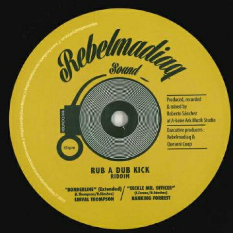 12” Linval Thompson Ranking Forre Borderline Seckle Mr Officer / Over Yonder Dub Ag RBLMDQ008 Rebelmadiaq Sound /00250