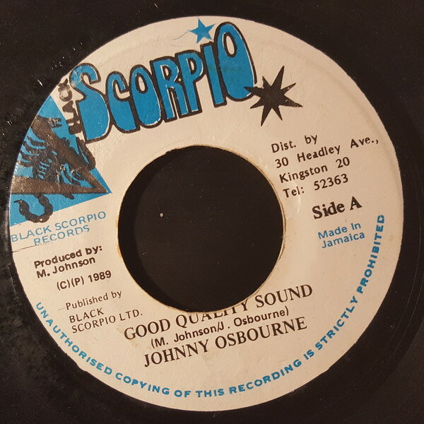 【中古】7” Johnny Osbourne Good Quality Sound NONE Black Scorpio /00080