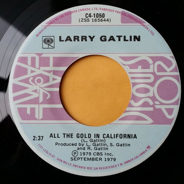 【中古】7” Larry Gatlin All The Gold In California / The Midnight Choir C41050 Columbia /00080