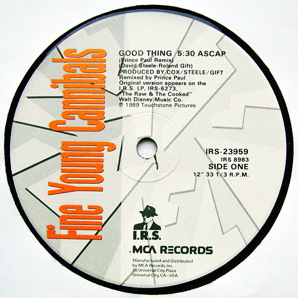 12” Fine Young Cannibals Good Thing IRS23959 I.R.S. Records /00250