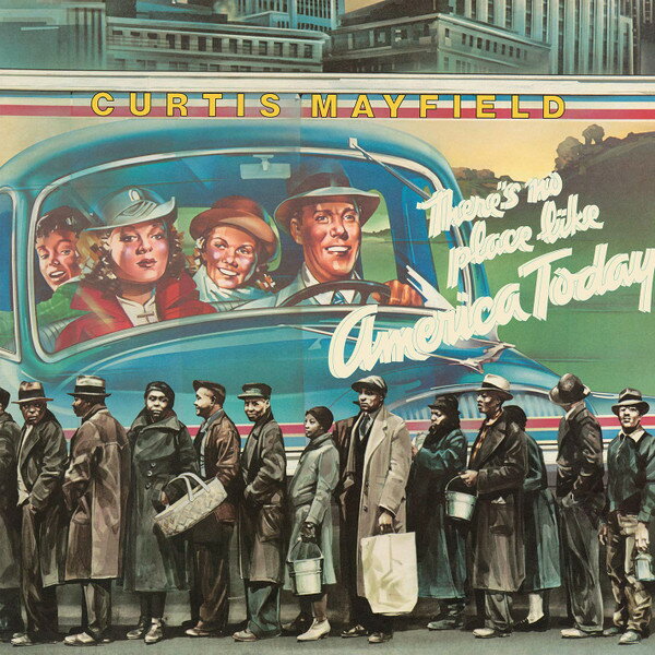 LP Curtis Mayfield Theres No Place Like America Today :blue Vinyl 603497845194 Curtom, Rhino Record /00260