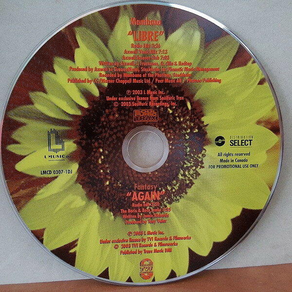 CD Mambana, Fantasy Libre / Again LMCD03071DJ L MUSIC プロモ /00110