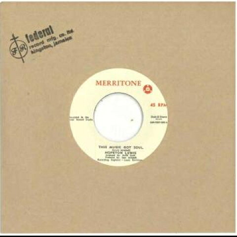 7” Hopeton Lewis This Music Got DSRFED7020 Merritone/Dub Store JPN Japan Vinyl /00050