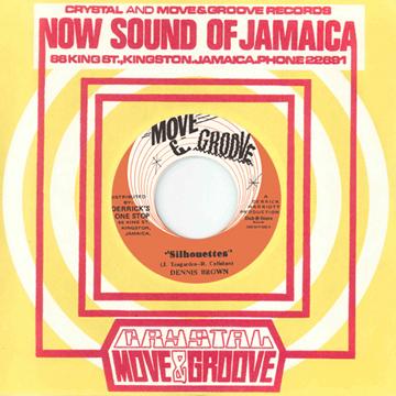 【新品】7” Dennis Brown / Augustus Pablo, Silhouettes / Bass & Drum Version DSRDH7032 Move & Groove/Dub St /00080