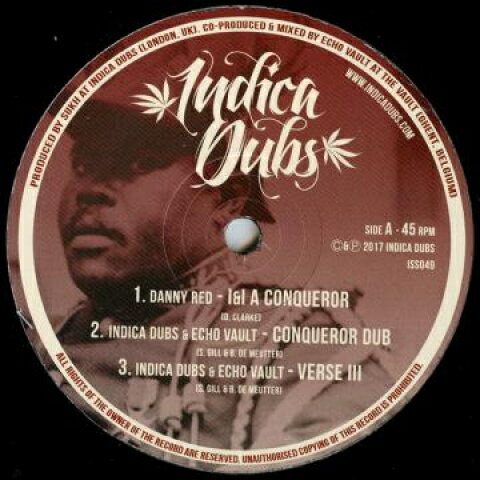 12” Danny Red I&amp;I Conqueror Conqueror Dub Verse 3 / Mighty War ISS049 Indica Dubs UK /00181