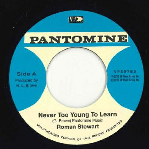 7” Roman Stewart / Big Youth Never Too Young To Learn / Opportunity Rock VPS9785 Pantomine/VP US /00048