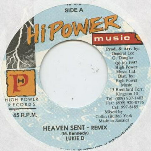 7” Lukie D Heaven Sent (Remix) HP016 Hi Power /00080