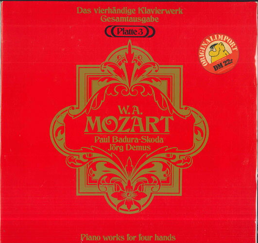 【中古】LP パウル・バドゥラ・スコダ, イェ モーツァルト 4手のためのピアノ曲集 - 完全版 AVRS6464ST AMADEO /00260