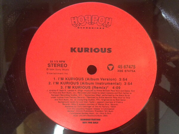 12” Kurious Im Kurious 4567475PROMO Hoppoh Recordings /00250