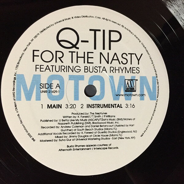 12” Q-tip For The Nasty UNIR214291PROMO Motown プロモ /00250