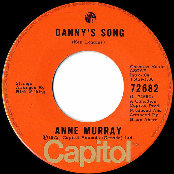 7” Anne Murray Dannys Song / Drown Me 72682 Capitol Records /00080
