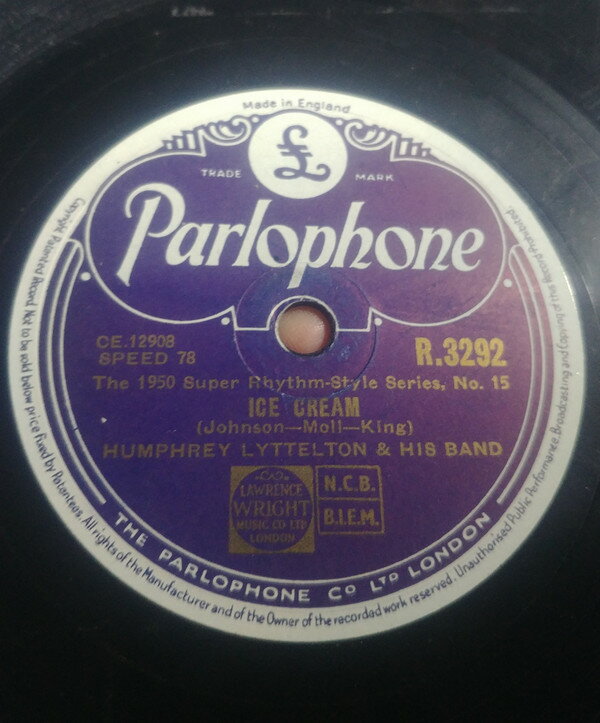 【中古】英78RPM/SP Humphrey Lyttelton And His Band Ice Cream / Froggie Moore R3292 Parlophone /00500