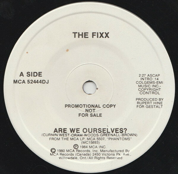 7” Fixx Are We Ourselves MCA52444DJPROMO MCA Records プロモ /00080
