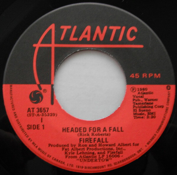 7” Firefall Headed For A Fall / Just What You Need AT3657 /00080